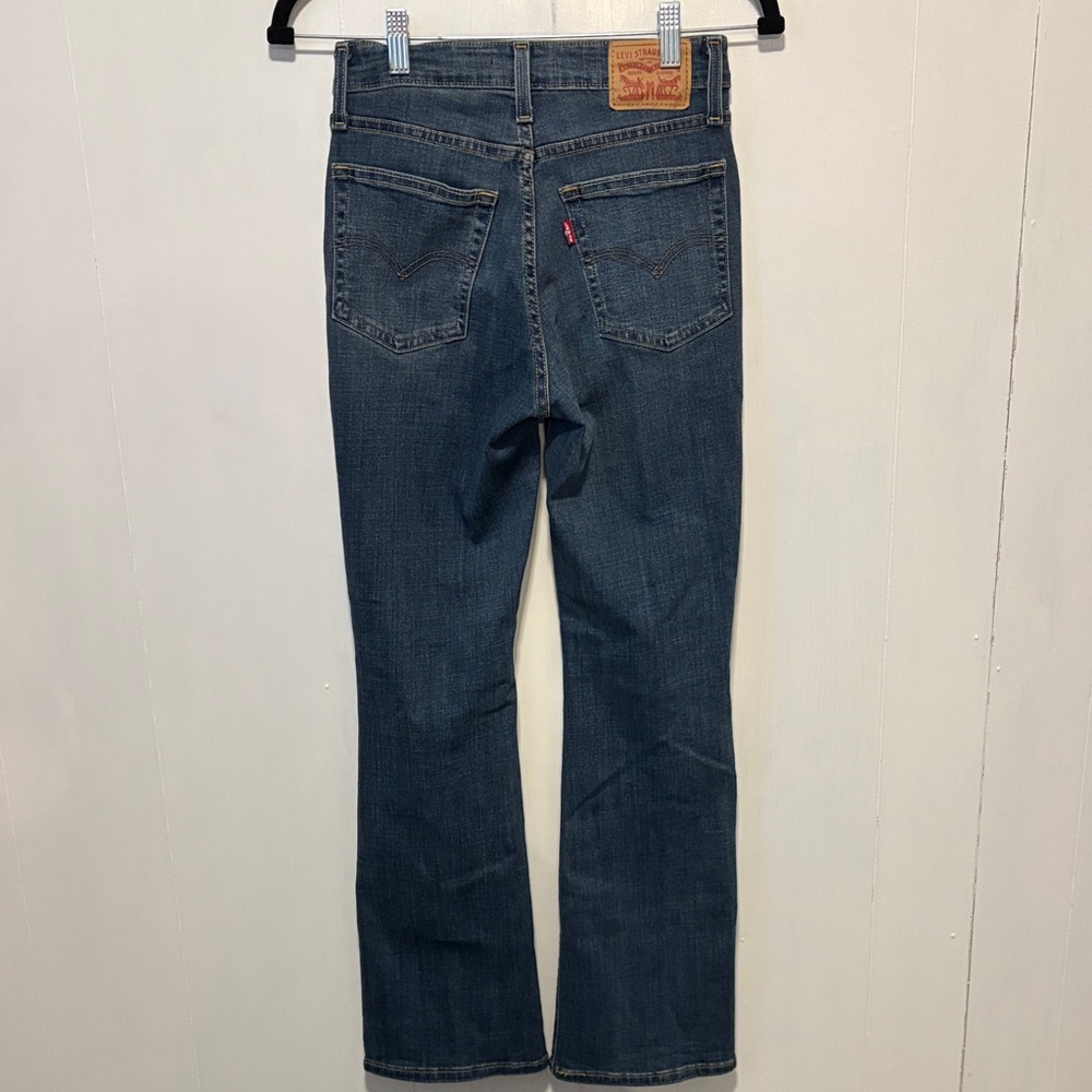Levi's Women's High Rise Boot Cut Jeans in Dark Blue - Picture 3 of 6
